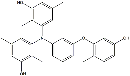 N,N-Bis(3-hydroxy-2,5-dimethylphenyl)-3-(3-hydroxy-6-methylphenoxy)benzenamine 구조식 이미지