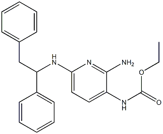 [2-Amino-6-[(1,2-diphenylethyl)amino]-3-pyridinyl]carbamic acid ethyl ester Structure