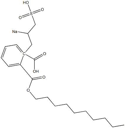Phthalic acid 1-decyl 2-(2-sodiosulfopropyl) ester 구조식 이미지