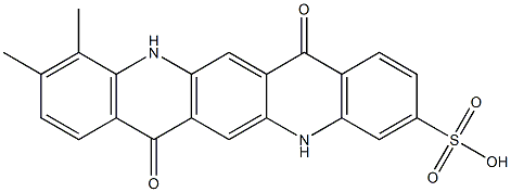 5,7,12,14-Tetrahydro-10,11-dimethyl-7,14-dioxoquino[2,3-b]acridine-3-sulfonic acid Structure