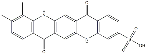 5,7,12,14-Tetrahydro-10,11-dimethyl-7,14-dioxoquino[2,3-b]acridine-3-sulfonic acid 구조식 이미지