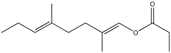 Propionic acid 2,5-dimethyl-1,5-octadienyl ester 구조식 이미지