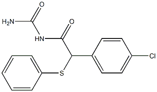 2-(4-Chlorophenyl)-2-(phenylthio)-N-carbamoylacetamide 구조식 이미지
