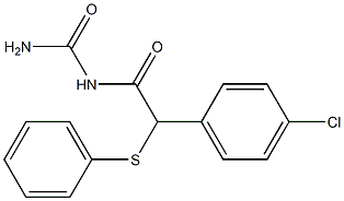 2-(4-Chlorophenyl)-2-(phenylthio)-N-carbamoylacetamide Structure