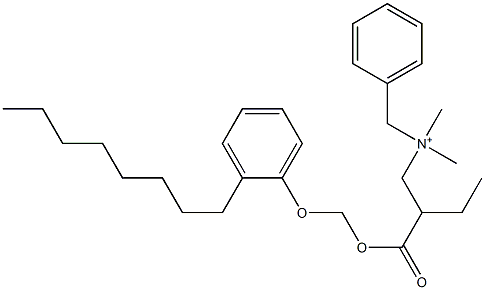 N,N-Dimethyl-N-benzyl-N-[2-[[(2-octylphenyloxy)methyl]oxycarbonyl]butyl]aminium 구조식 이미지