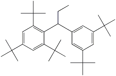 1-(2,4,6-Tri-tert-butylphenyl)-1-(3,5-di-tert-butylphenyl)propane Structure