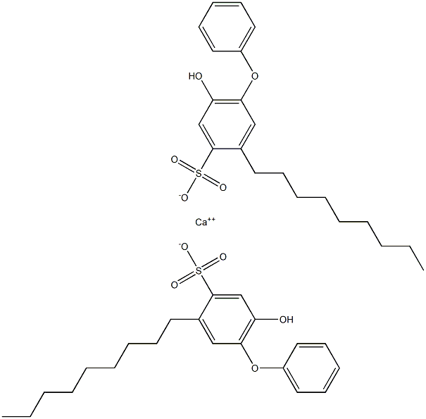 Bis(6-hydroxy-3-nonyl[oxybisbenzene]-4-sulfonic acid)calcium salt Structure