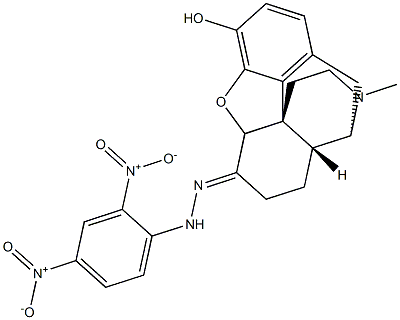 17-Methyl-6-[2-(2,4-dinitrophenyl)hydrazono]-4,5-epoxymorphinan-3-ol Structure