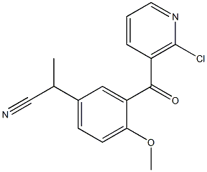 2-[3-(2-Chloronicotinoyl)-4-methoxyphenyl]propiononitrile 구조식 이미지