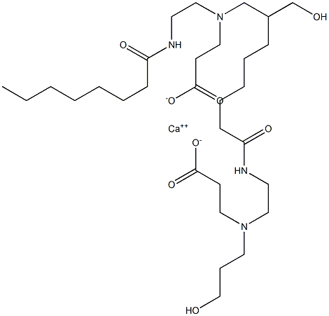 Bis[3-[N-(3-hydroxypropyl)-N-[2-(octanoylamino)ethyl]amino]propionic acid]calcium salt 구조식 이미지