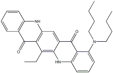 1-(Dibutylamino)-6-ethyl-5,12-dihydroquino[2,3-b]acridine-7,14-dione Structure