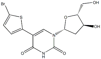 5-(5-Bromo-2-thienyl)-2'-deoxyuridine 구조식 이미지