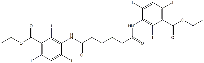 3,3'-[(1,6-Dioxo-1,6-hexanediyl)diimino]bis[2,4,6-triiodobenzoic acid]diethyl ester Structure