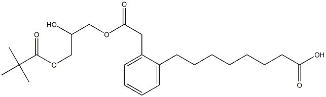 Propane-1,2,3-triol 1-(phenylacetate)2-octanoate 3-pivalate 구조식 이미지