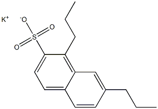 1,7-Dipropyl-2-naphthalenesulfonic acid potassium salt 구조식 이미지