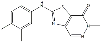 2-(3,4-Dimethylphenylamino)-6-methylthiazolo[4,5-d]pyridazin-7(6H)-one 구조식 이미지