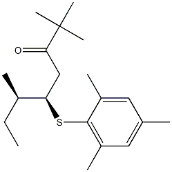 (5R,6R)-5-(2,4,6-Trimethylphenylthio)-2,2,6-trimethyl-3-octanone Structure