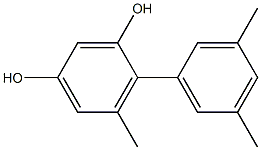 4-(3,5-Dimethylphenyl)-5-methylbenzene-1,3-diol 구조식 이미지