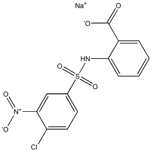 2-(4-Chloro-3-nitrophenylsulfonylamino)benzenecarboxylic acid sodium salt 구조식 이미지