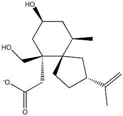 (2R,5S,6R,8S,10R)-8-Hydroxy-10-methyl-2-(1-methylethenyl)spiro[4.5]decane-6-methanol 6-acetate Structure