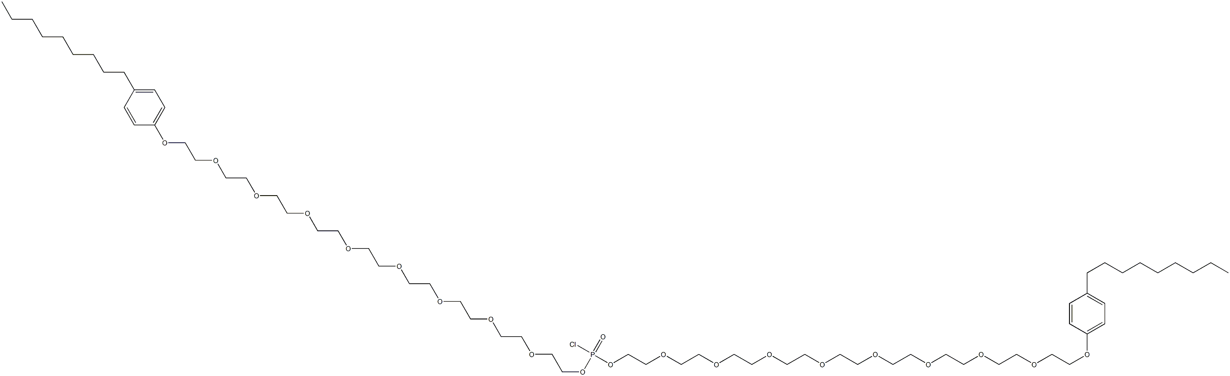 Chlorophosphonic acid=bis[27-(p-nonylphenyl)-3,6,9,12,15,18,21,24,27-nonaoxaheptacosan-1-yl] ester 구조식 이미지