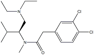 3,4-Dichloro-N-methyl-N-[(S)-1-diethylaminomethyl-2-methylpropyl]benzeneacetamide Structure