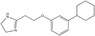 2-[2-(3-Cyclohexylphenoxy)ethyl]-2-imidazoline 구조식 이미지