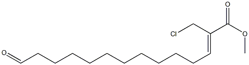 (Z)-2-Chloromethyl-13-formyl-2-tridecenoic acid methyl ester 구조식 이미지