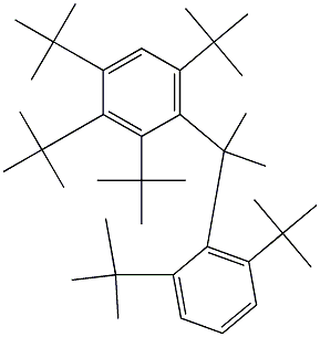 2-(2,3,4,6-Tetra-tert-butylphenyl)-2-(2,6-di-tert-butylphenyl)propane Structure