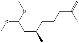 [R,(+)]-3,7-Dimethyl-7-octenal dimethyl acetal Structure