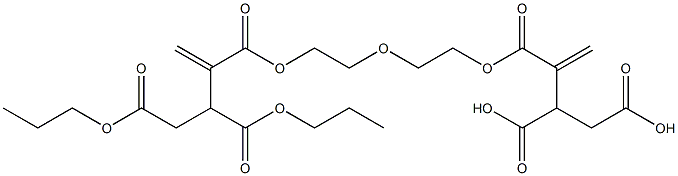 3,3'-[Oxybisethylenebis(oxycarbonyl)]bis(3-butene-1,2-dicarboxylic acid dipropyl) ester Structure