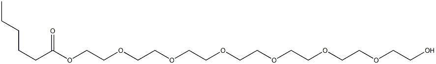 Hexanoic acid 2-[2-[2-[2-[2-[2-(2-hydroxyethoxy)ethoxy]ethoxy]ethoxy]ethoxy]ethoxy]ethyl ester 구조식 이미지