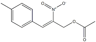 Acetic acid 2-nitro-3-[4-methylphenyl]-2-propenyl ester 구조식 이미지