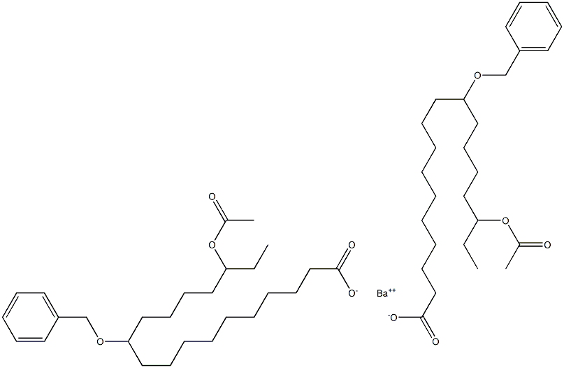 Bis(11-benzyloxy-16-acetyloxystearic acid)barium salt 구조식 이미지