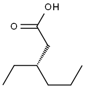 [S,(-)]-3-Ethylhexanoic acid 구조식 이미지