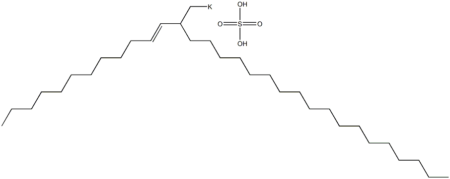 Sulfuric acid 2-(1-dodecenyl)icosyl=potassium ester salt Structure