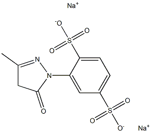 2-(3-Methyl-5-oxo-2-pyrazolin-1-yl)-1,4-benzenedisulfonic acid disodium salt Structure