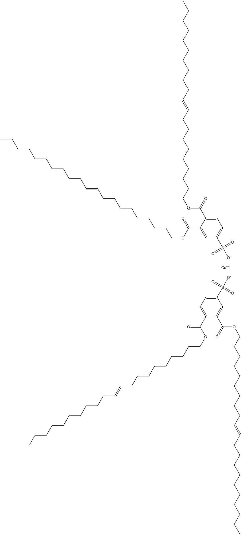 Bis[3,4-di(10-henicosenyloxycarbonyl)benzenesulfonic acid]calcium salt Structure