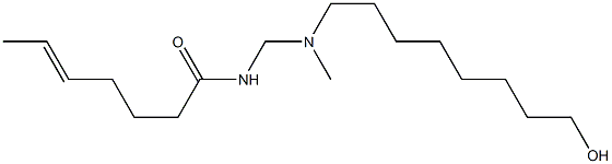 N-[[N-(8-Hydroxyoctyl)-N-methylamino]methyl]-5-heptenamide 구조식 이미지