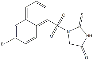 2-Thioxo-1-[[6-bromo-1-naphtyl]sulfonyl]imidazolidin-4-one Structure