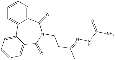 6-(3-Semicarbazonobutyl)-5H-dibenz[c,e]azepine-5,7(6H)-dione 구조식 이미지