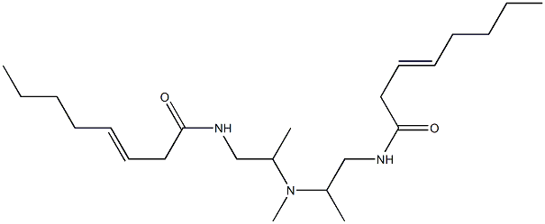 N,N'-[Methyliminobis(2-methyl-2,1-ethanediyl)]bis(3-octenamide) 구조식 이미지