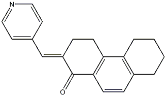 2-(4-Pyridinyl)methylene-3,4,5,6,7,8-hexahydrophenanthren-1(2H)-one Structure