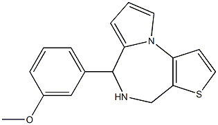 6-(3-Methoxyphenyl)-5,6-dihydro-4H-pyrrolo[1,2-a]thieno[2,3-f][1,4]diazepine 구조식 이미지