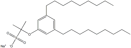 2-(3,5-Dinonylphenoxy)propane-2-sulfonic acid sodium salt 구조식 이미지