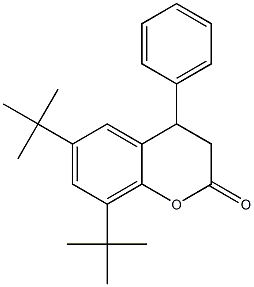 4-Phenyl-6,8-ditert-butyl-3,4-dihydro-2H-1-benzopyran-2-one Structure