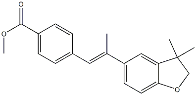 4-[(E)-2-(3,3-Dimethyl-2,3-dihydrobenzofuran-5-yl)-1-propenyl]benzoic acid methyl ester Structure