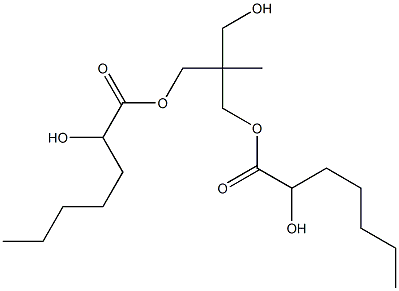 Bis(2-hydroxyheptanoic acid)2-(hydroxymethyl)-2-methyl-1,3-propanediyl ester 구조식 이미지