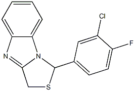 1-[3-Chloro-4-fluorophenyl]-3H-thiazolo[3,4-a]benzimidazole 구조식 이미지