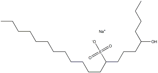 5-Hydroxyhenicosane-9-sulfonic acid sodium salt 구조식 이미지